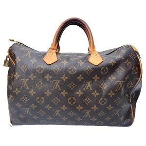 Louis Vuitton Speedy 35 Bag Authentic SD1008 monogram brown LV logo satchel
